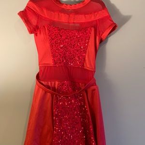 Weissman Red Sequin Jazz Dress Costume